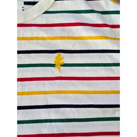 Hudson Bay Canada Stripes HBC Cropped Short Sleeve Oversized Boxy T-Shirt XSmall - Picture 2 of 6